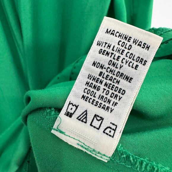 Max Studio Women’s Size XS Green Lightweight Pleated Crochet Detail Mini Dress - Picture 8 of 12